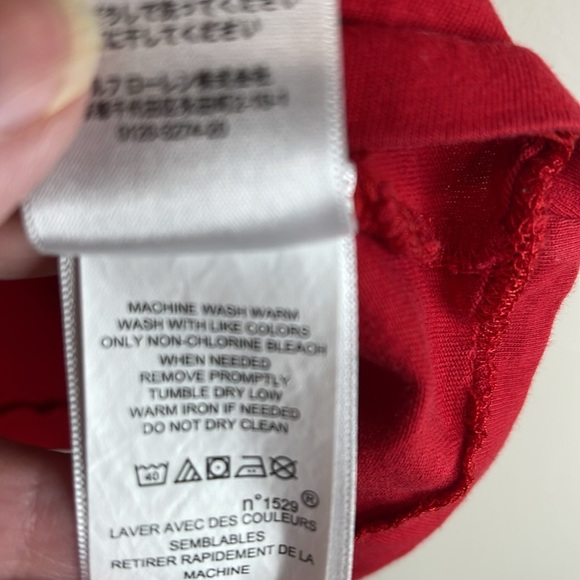 Polo Ralph Lauren Red T-Shirt Embroidered Logo Short Sleeve Crewneck XL *As Is* - Picture 10 of 14